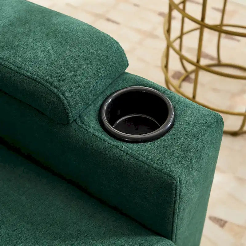 Canapé 3 places rembourré avec pouf de rangement pour salon