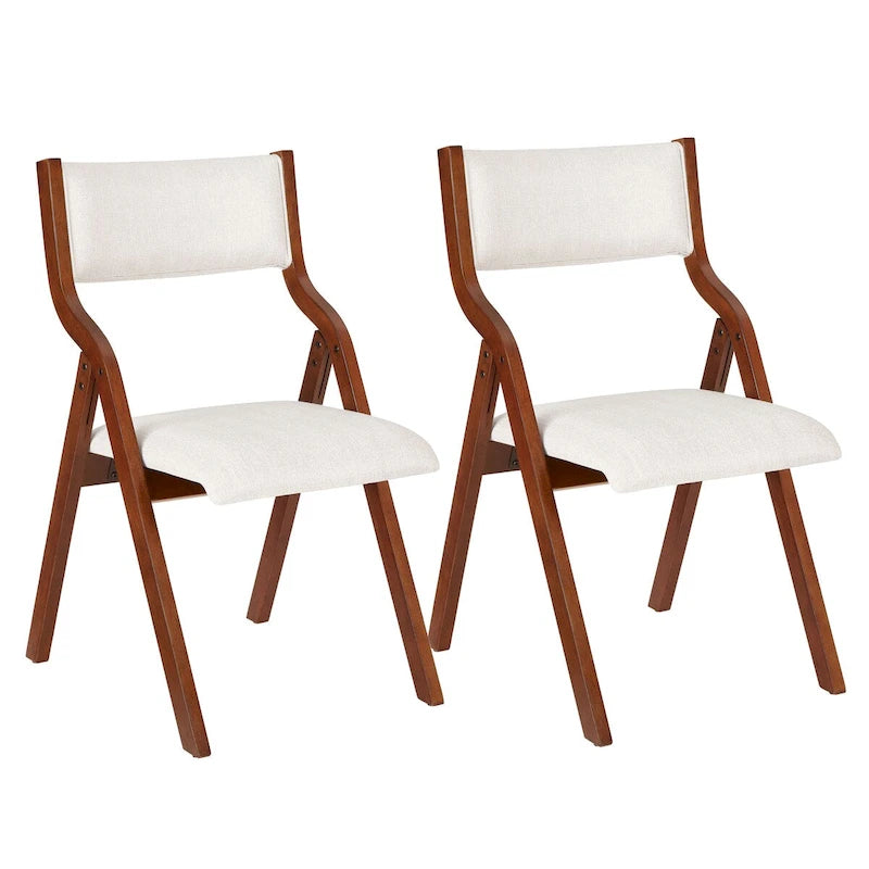 Chaises de salle à manger pliantes rembourrées, lot de 2