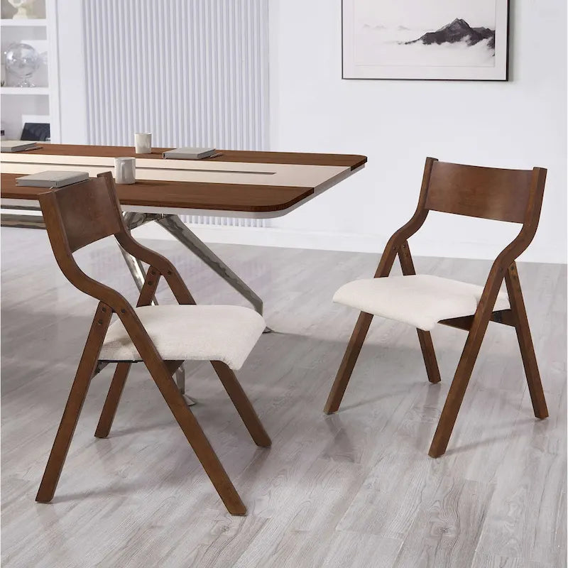 Chaises de salle à manger pliantes rembourrées, lot de 2