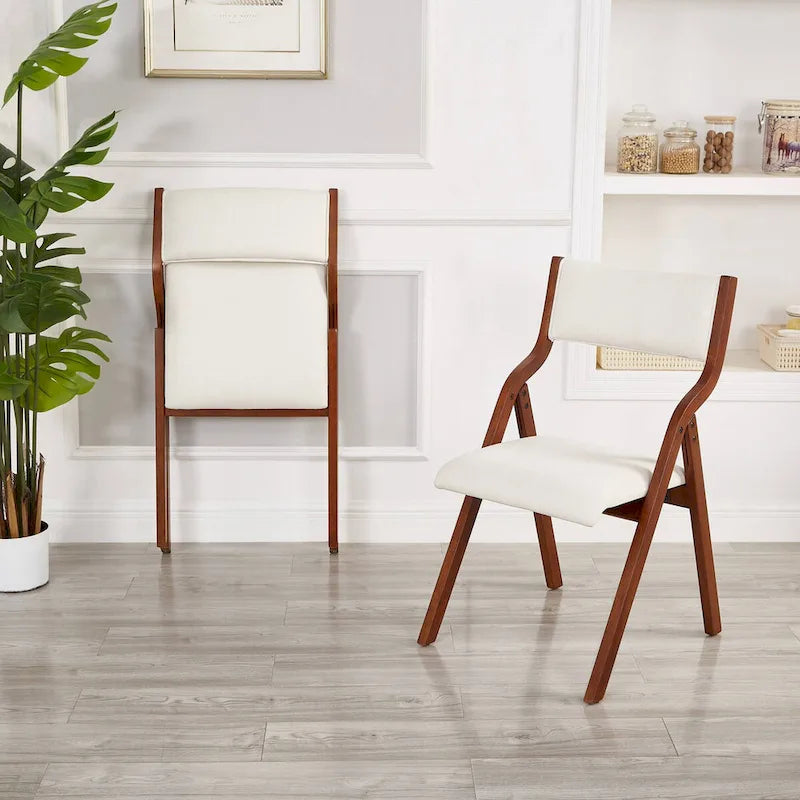 Chaises de salle à manger pliantes rembourrées, lot de 2