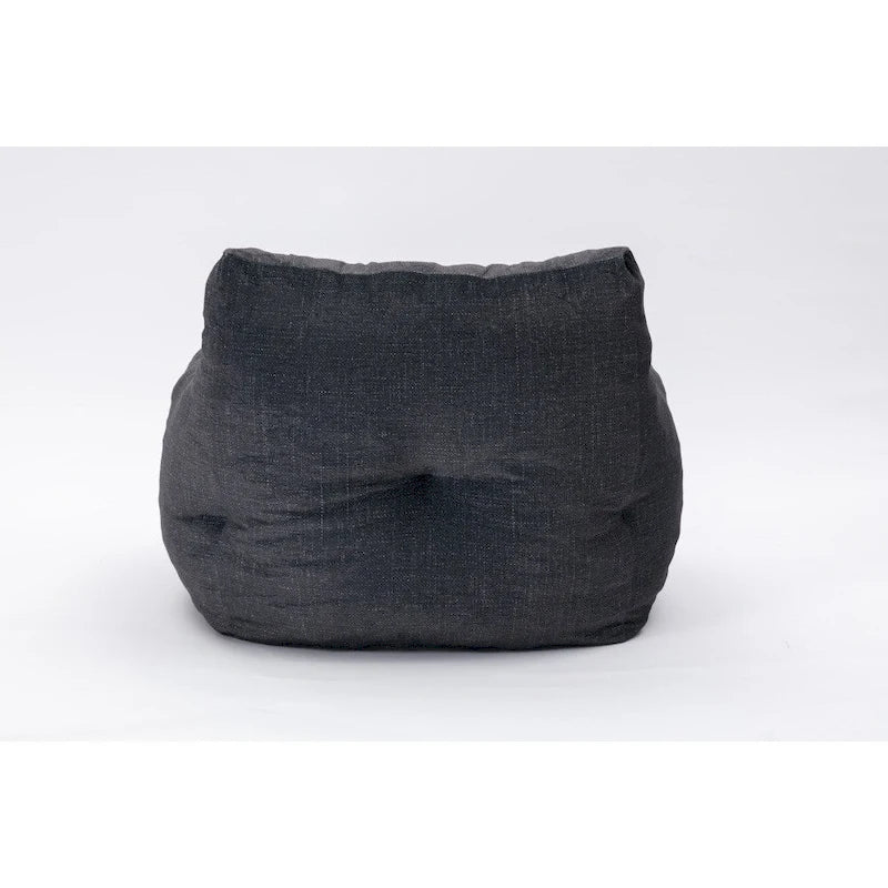 Fauteuil poire en tissu doux Coton-Lin, rembourré de mousse à mémoire de forme