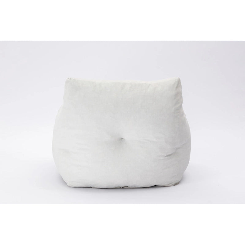 Fauteuil poire en tissu doux Coton-Lin, rembourré de mousse à mémoire de forme