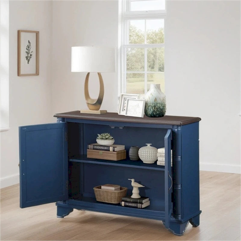 Table basse de salon rétro en bois avec étagère de rangement réglable de 40 po