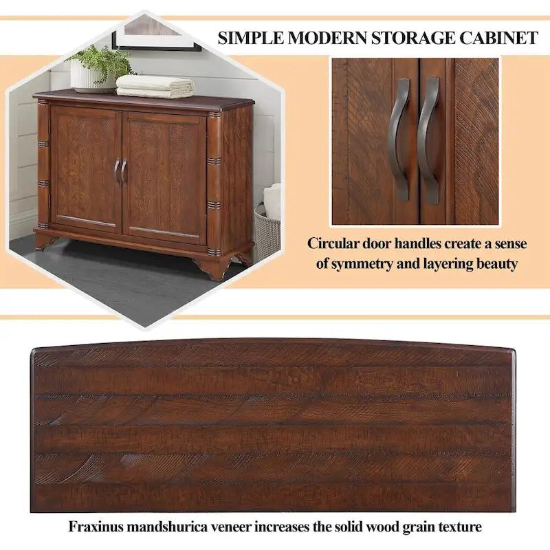 Table basse de salon rétro en bois avec étagère de rangement réglable de 40 po