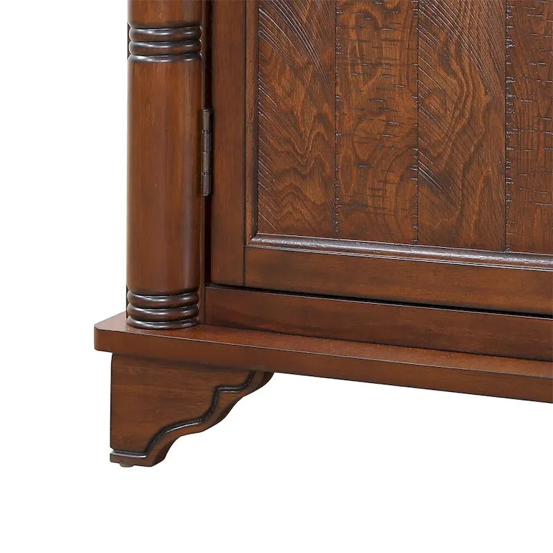 Table basse de salon rétro en bois avec étagère de rangement réglable de 40 po