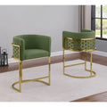 Tabourets de bar rembourrés Best Quality Furniture 29 Gold Chrome - Lot de 2. - N/A