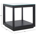 Table d'appoint en verre Benecarlo - 22larg.x22prof.x21haut.