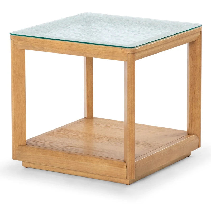 Table d'appoint en verre Benecarlo - 22larg.x22prof.x21haut.