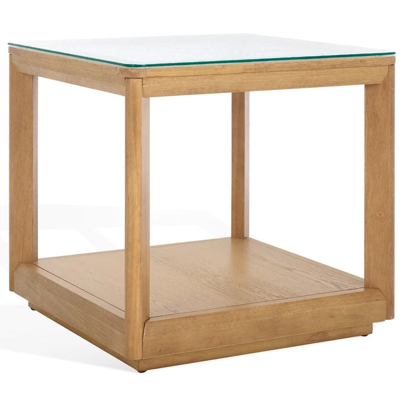 Table d'appoint en verre Benecarlo - 22larg.x22prof.x21haut.