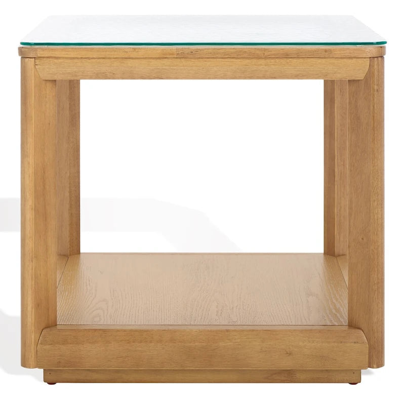 Table d'appoint en verre Benecarlo - 22larg.x22prof.x21haut.