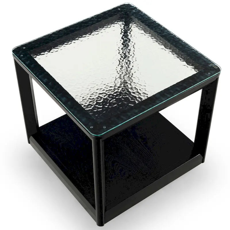 Table d'appoint en verre Benecarlo - 22larg.x22prof.x21haut.