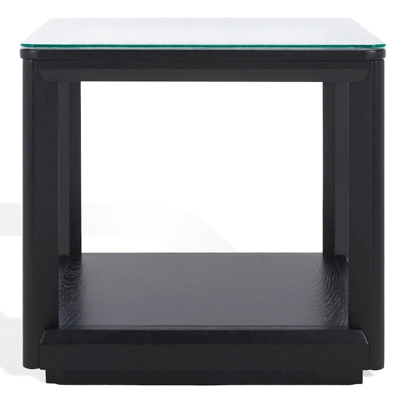 Table d'appoint en verre Benecarlo - 22larg.x22prof.x21haut.