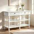 White 2-Drawer Kitchen Island